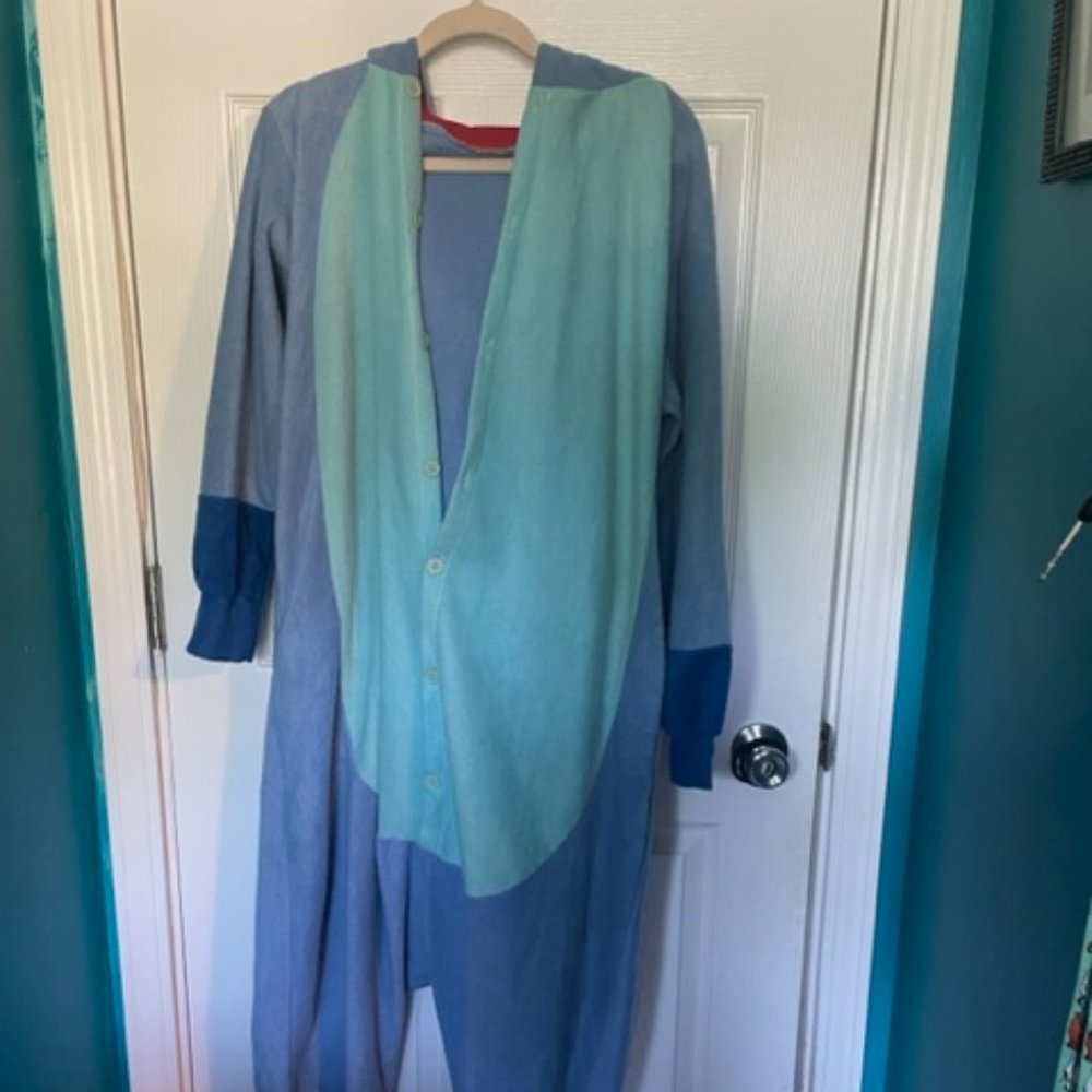 Adult Stitch Onesie Pajamas Costume PJs Medium M
